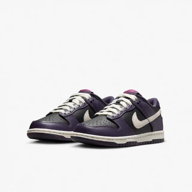 NIKE 耐吉 休閒鞋 Dunk Low GS 大童 女鞋 黑 米白 紫 低筒(FB9109-003)