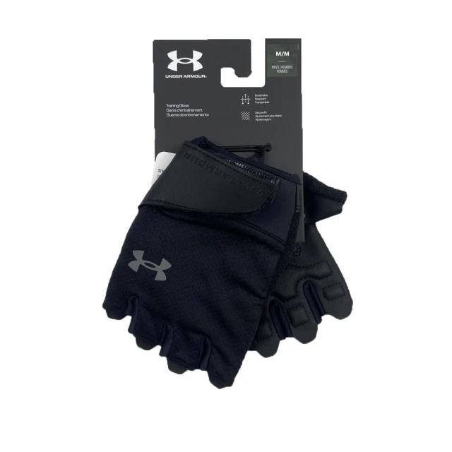 UNDER ARMOUR Training重訓手套手掌加厚男款黑(1369826001)