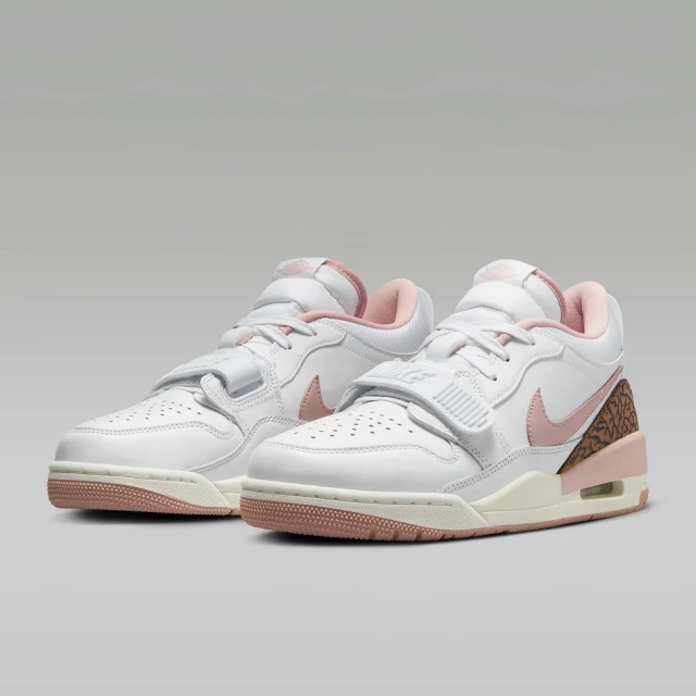 NIKE 耐吉 運動鞋 籃球鞋 女鞋 WMNS AIR JORDAN LEGACY 312 LOW 喬丹 白 粉紅 魔鬼氈 爆裂紋(FQ7827116)