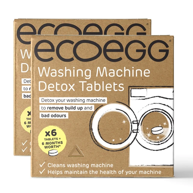 英國 ECOEGG 洗衣洗碗機槽清潔錠(一盒6錠裝 X 2)