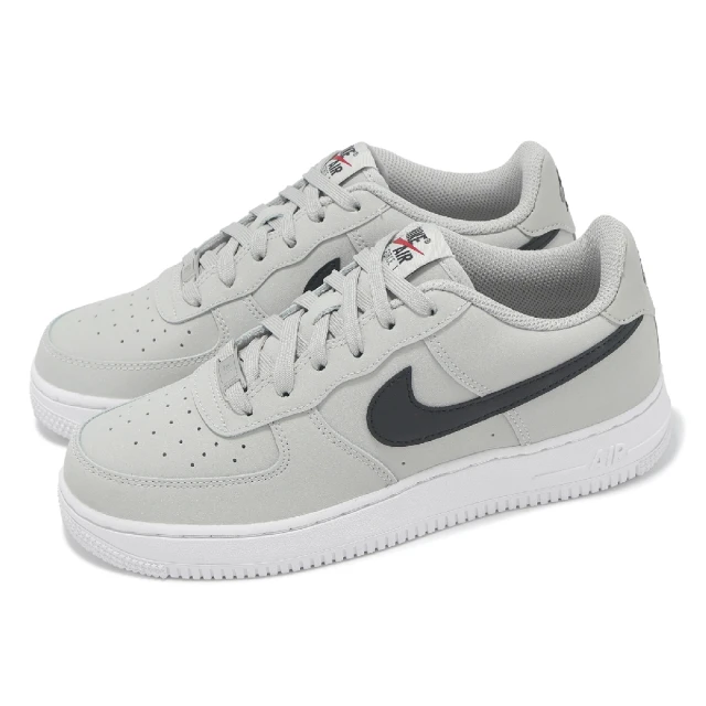 NIKE 耐吉 休閒鞋 Air Force 1 LV8 GS 大童 女鞋 淺灰 黑 AF1(FZ1021-001)