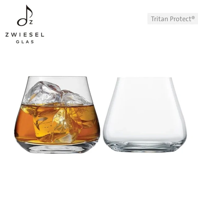 ZWIESEL GLAS 蔡司 德國製 Air 萬用水晶杯 435ml 2入原裝組(無梗紅酒杯/水杯/調酒杯)