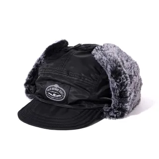 【POLER STUFF】日本限定 FLIGHT NYLON FUR FLAP CAP 毛絨蓋耳飛行尼龍帽(黑)