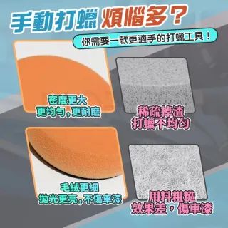 【MorTer】打蠟海綿 打蠟棉(上蠟海綿 打蠟機海綿 上蠟海綿 打蠟 無線打蠟機 銅鑼燒 洗車棉 拋光棉 打蠟綿)