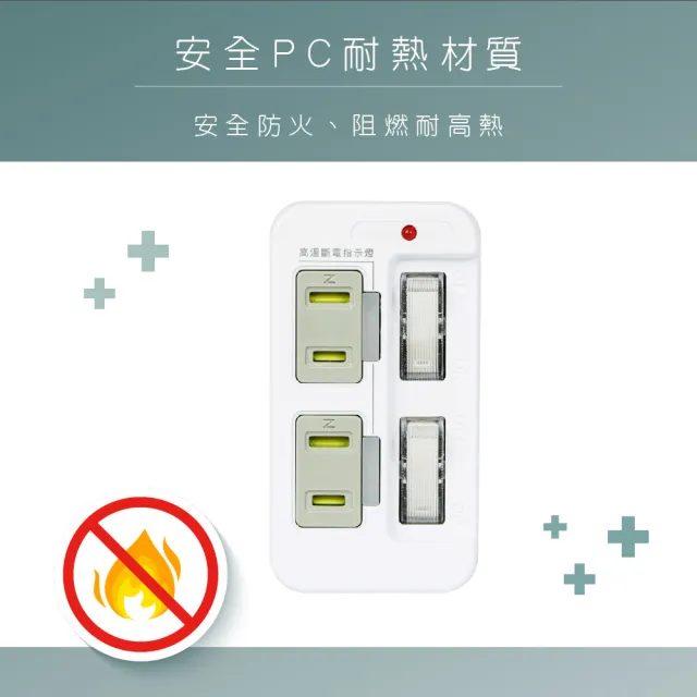 【KINYO】高溫斷電•新安規3P3開3多插頭分接器/分接式插座(超值三入組)