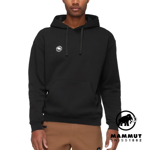 Mammut 長毛象 Mammut Base ML Hoody Guarantee 1974 機能休閒刷毛帽T 男款 黑色 #1014-07080