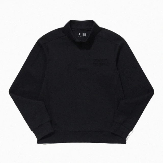 DESCENTE WOMENS COTTON MODAL HALF ZIP-UP SWEAT SHIRT 女士 運動衛衣(黑色/奶油色)