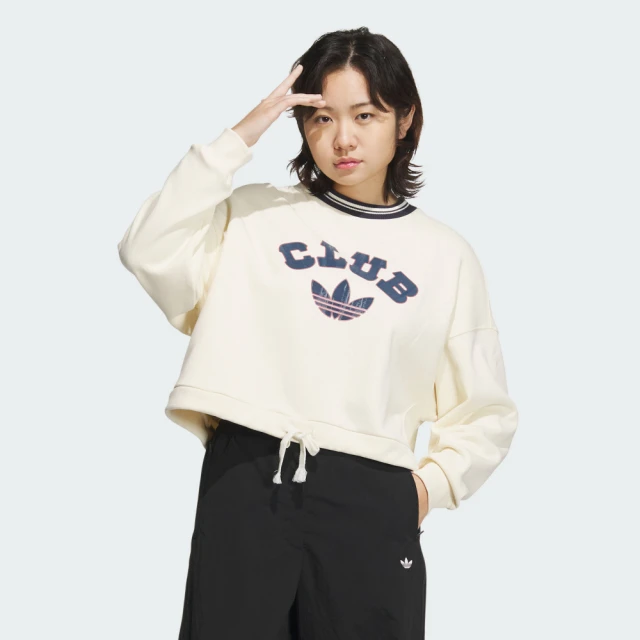 adidas 愛迪達 SPO 長袖上衣(JD6375 女款運動上衣 Originals 米白)