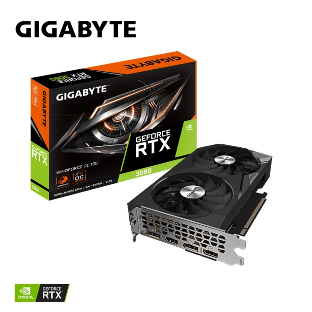 GIGABYTE 技嘉 RTX3060 WINDFORCE OC 12G rev2.0 顯示卡+技嘉 M.2 1T G440E1TB SSD 4000E Gen4