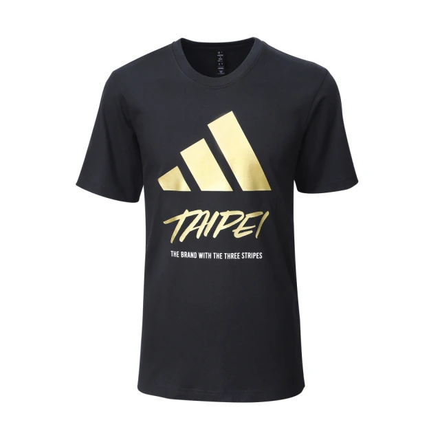 adidas 愛迪達 Taipei Tee 男款 黑金色 短袖 T恤 運動 台北 城市限定 短袖上衣 JD5206