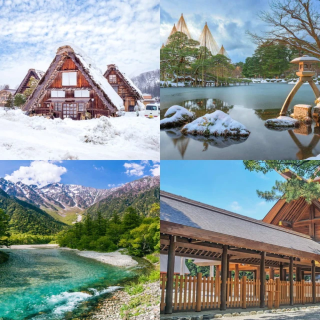 北陸立山黑部雪壁 初夏繡球花季.牧歌高原花卉.風早之里.合掌