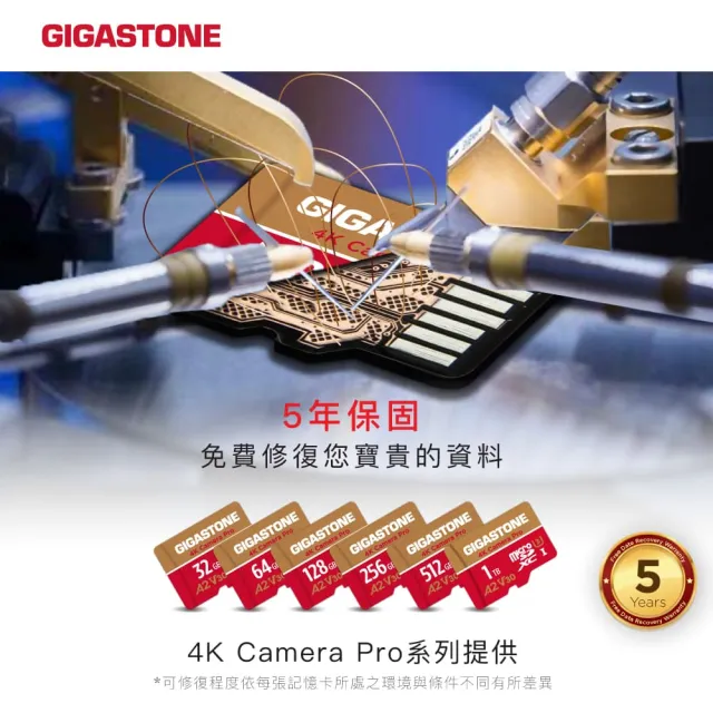 【GIGASTONE 立達】4K Camera Pro microSDHC UHS-Ⅰ U3 A2V30 32GB攝影高速記憶卡-3入組(支援GoPro)