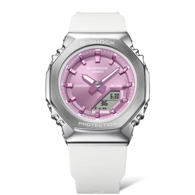 CASIO 卡西歐 G-SHOCK WOMEN/八角金屬外殼系列/40mm/粉紫(GM-S2110-7A6)