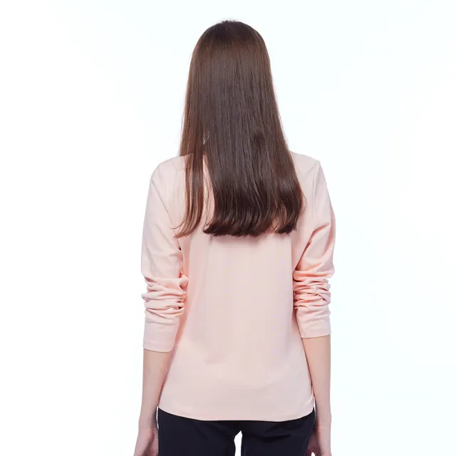 【NAUTICA】官方旗艦 女裝 休閒酷帥海鷗長袖T恤(粉色)