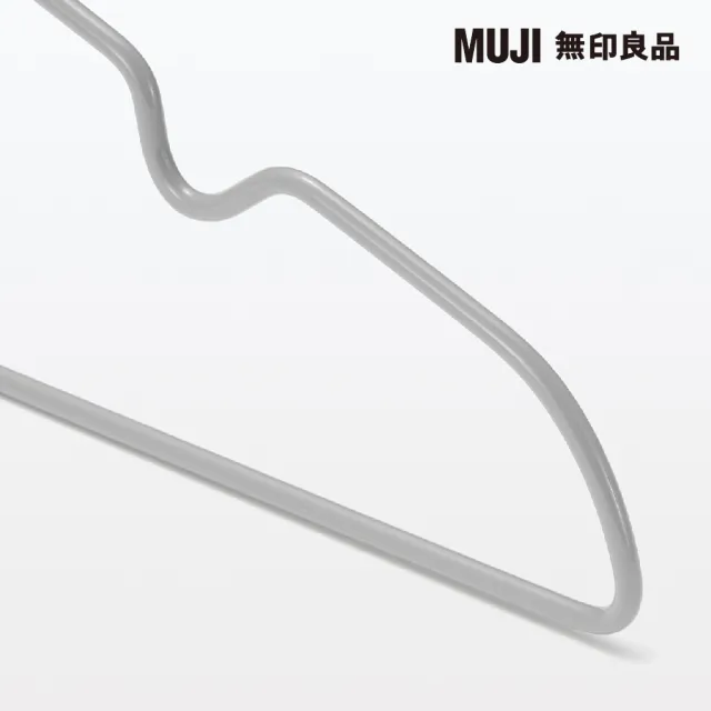 【MUJI 無印良品】不易滑脫鋼製衣架/10支組 約寬41cm