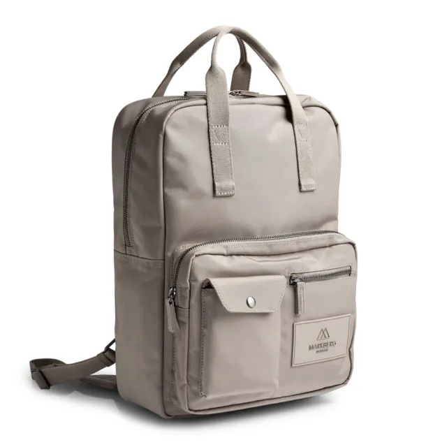 【MARKBERG】Darla 丹麥工裝風達爾朗多功能抗撕裂防潑水後背包 電腦包 旅行包(灰褐)