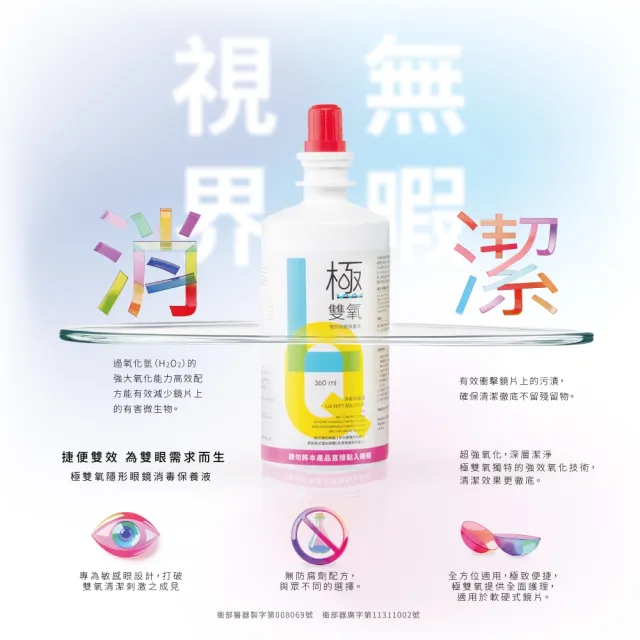 【亨泰】極雙氧隱形眼鏡保養液360ml(隱形眼鏡藥水)