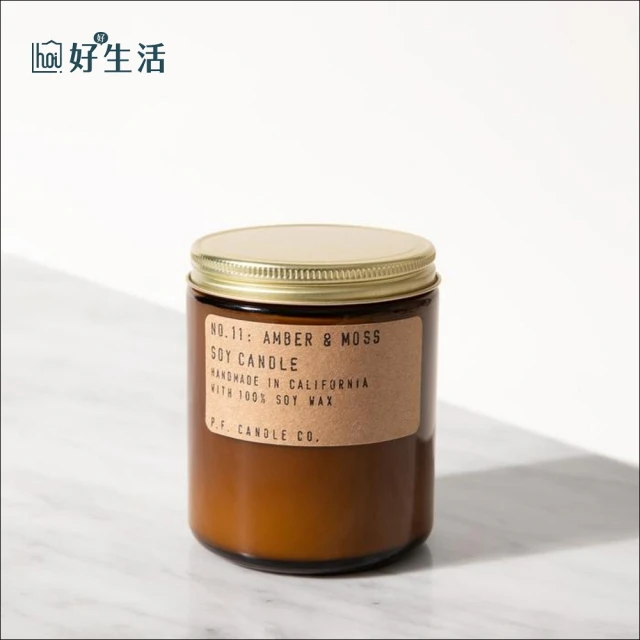 hoi! 好好生活 P.F. CANDLE CO.手工香氛蠟燭7.2oz琥珀麝香