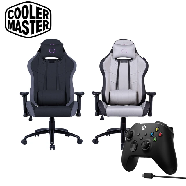 Cooler Master 送XBOX原廠控制器+USB-C纜線組★CALIBER R2C 涼感設計電競椅_亮灰色/黑