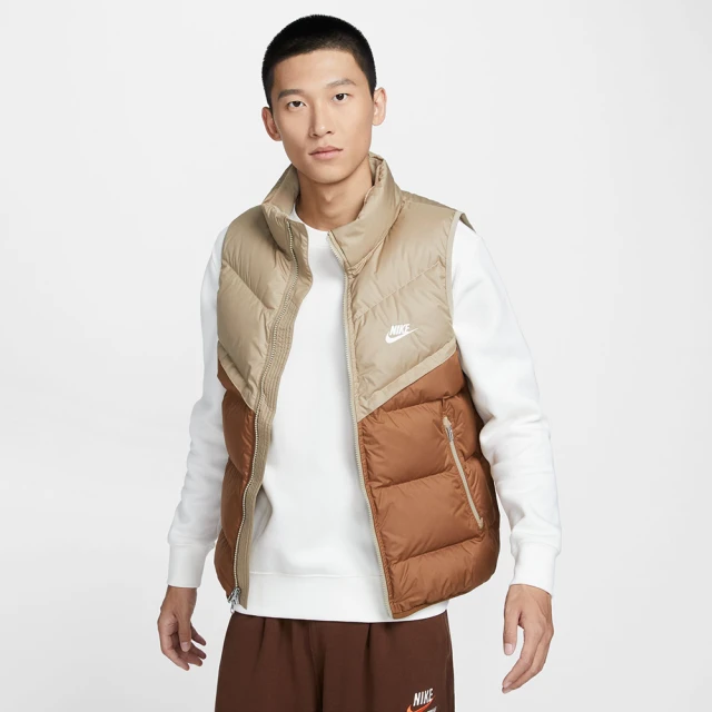 NIKE 耐吉 羽絨背心 男 立領 AS M NK SF WR 650-D FLD VEST 摩卡奶茶 FB8184-248