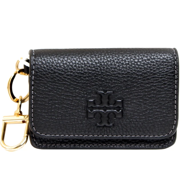 TORY BURCH THEA 掀蓋式零錢包證件夾名片夾(經典黑)