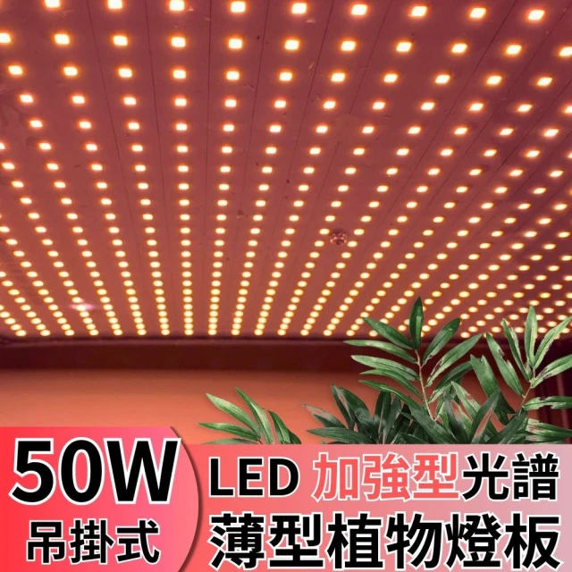 JIUNPEY 君沛 LED50W薄型植物燈板 50瓦吊掛式植物燈 加強型光譜 強化植物莖葉發展(植物燈)