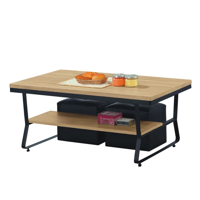 文創集 牛津3.7尺雙色大茶几(二色可選)品牌優惠