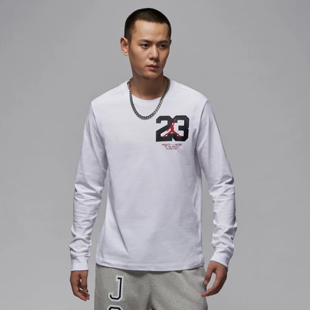 NIKE 耐吉 AS M J SPRT 23 LS CREW 男款 長袖上衣 運動 喬丹 白(FZ1982100)