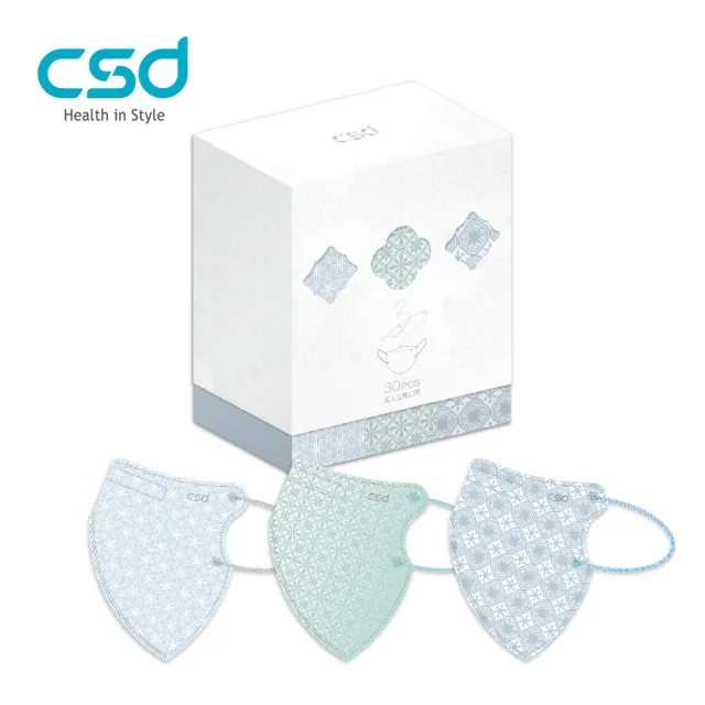 【CSD 中衛】中衛醫療口罩成人立體3D 雪窗花(30片/盒)