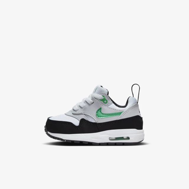 NIKE 耐吉 Air Max 1 Easyon TD 小童 運動休閒鞋 舒適 百搭 白黑綠(DZ3309-108)