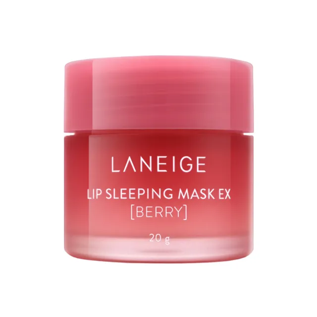 【LANEIGE 蘭芝】睡美人極萃滋養晚安唇膜20g甜莓雙入組(國際航空版/買1送1)
