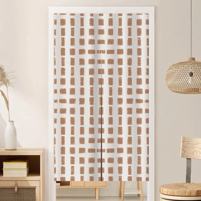 【BonBon naturel】侘寂風日式極簡系列門簾85x150cm-附門簾桿(門簾/風水簾/長門簾/穿桿式門簾)