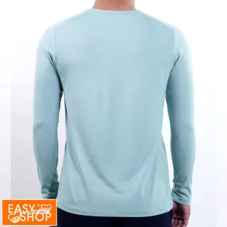 【EASY SHOP】iONNO-α溫控機能衣-溫感平衡波纖維好眠男仕長袖上衣(藍)