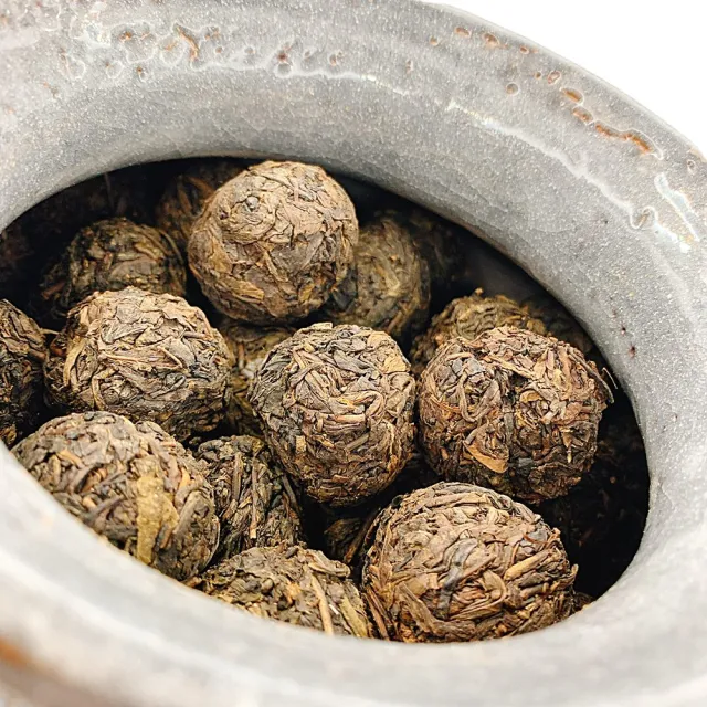 【藏古祥館】10年老龍珠普洱茶+日本志野燒(熟茶 小餅茶 普洱 猛海 散茶 陀茶)