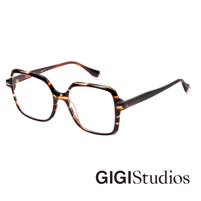 GIGI Studios 三角金飾復古平光眼鏡(玳瑁 - VICTORIA-6596/2)