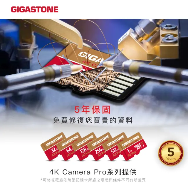 【Gigastone 立達國際】4K Camera Pro microSDXC UHS-Ⅰ U3 A2V30 256GB攝影高速記憶卡-3入組(GoPro/DJI)