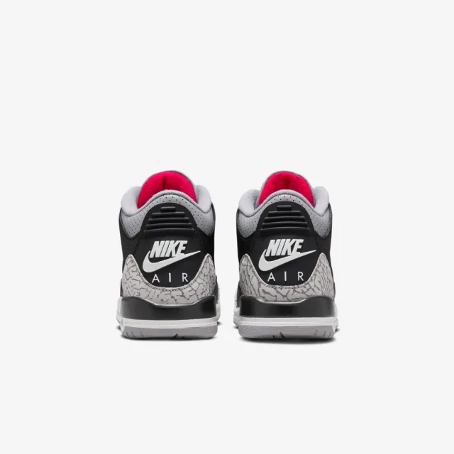 【NIKE 耐吉】休閒鞋 Air Jordan 3 OG Black Cement GS 黑水泥 老屁股 女鞋 大童 DM0967-010