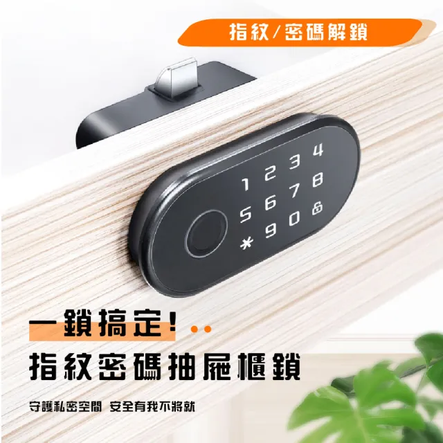 【鎖好】三合一智能鎖密碼鎖指紋鎖(智慧鎖 感應鎖 防盜鎖 電子鎖 大門鎖 衣櫃子 辦公室 床頭櫃)