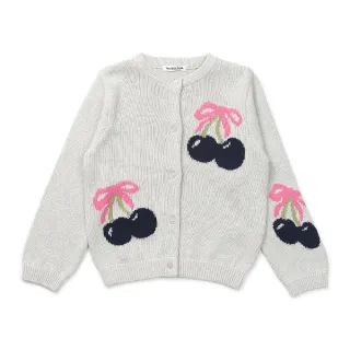 【TALESCOOP】童裝-大櫻桃針織外套(灰色)