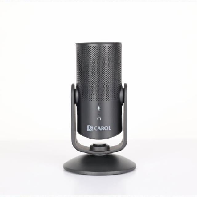 【CAROL 佳樂】直播錄音用桌上型智慧觸控麥克風 USB-100C(適用 Podcast 收音、直播、宅錄、ASMR)