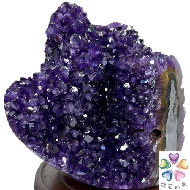 【恬芯晶品】M3頂級烏拉圭帝王紫水晶開運招財(辦公室消磁淨化風水財運財位招貴人紫晶鎮禮物補財庫)