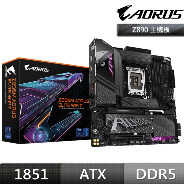 GIGABYTE 技嘉 Z890 AORUS ELITE WIFI7 DDR5 主機板+Intel Core Ultra 5 245K 14核 14緒(M+C組合包)