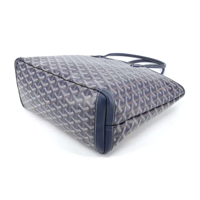 【GOYARD 高雅德】ARTOIS帆布LOGO拉鍊購物包(小/海軍藍)