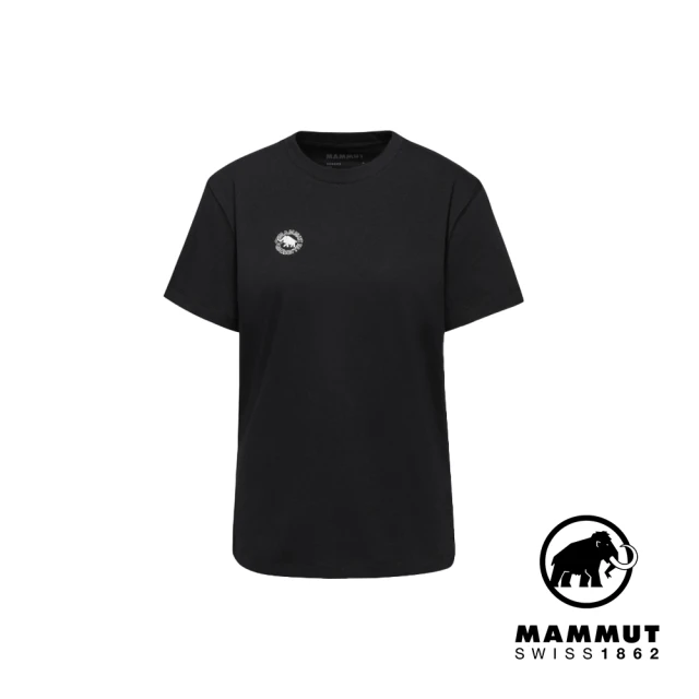 Mammut 長毛象 Mammut Base T-Shirt Women Guarantee 1974 有機棉休閒短袖T恤 女款 黑色 #1017-07210