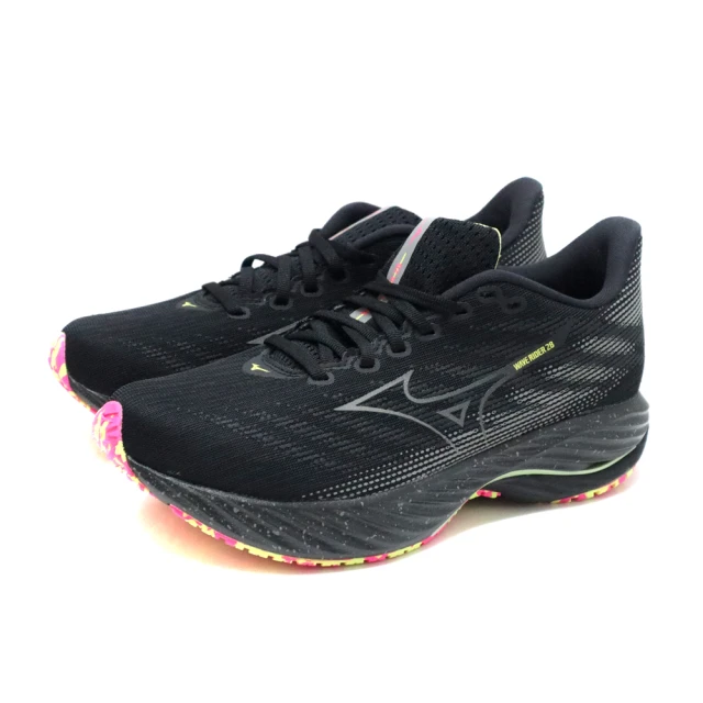 MIZUNO 美津濃 美津濃 Mizuno WAVE RIDER 28 慢跑鞋 運動鞋 黑色 女鞋 J1GC246301 no266