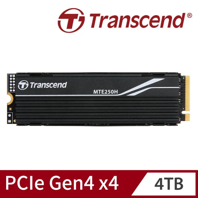 【Transcend 創見】MTE250H 4TB M.2 2280 PCIe Gen4x4 SSD固態硬碟 支援PS5(TS4TMTE250H 新舊包裝隨機出貨)