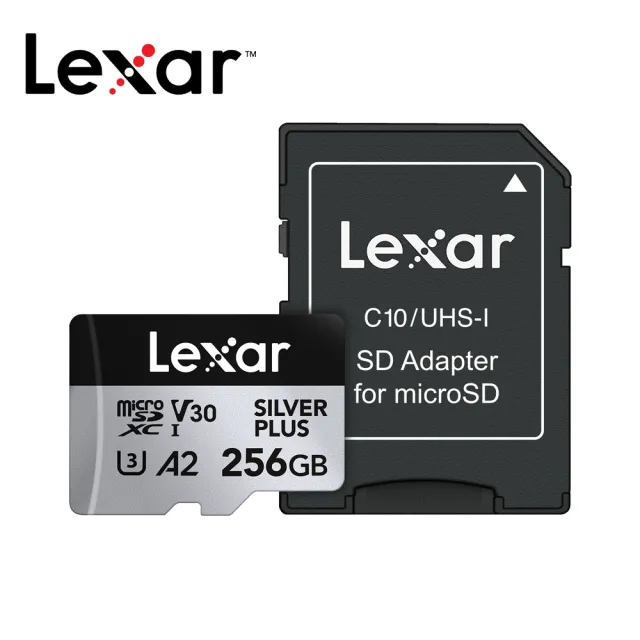 【Lexar 雷克沙】Silver Plus x MicroSDXC UHS-I A2 256G記憶卡(U3)