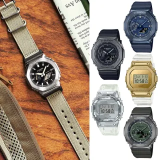 【CASIO 卡西歐】G-SHOCK 人氣金屬八角雙顯錶 時尚電子錶-9選1(GM-2100C-5A/GM-2100BB-1A//GM-2100B-3A)