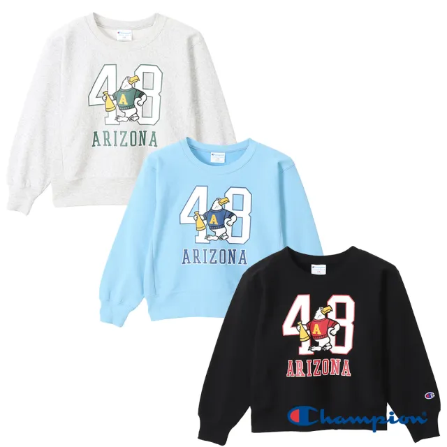 【Champion】官方直營-經典款Arizona老鷹校園大學T上衣-男女童裝(3色)