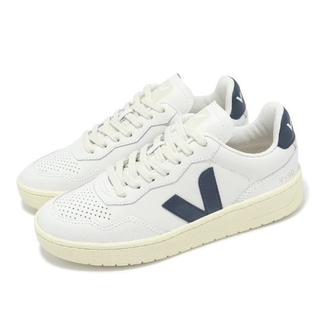 VEJA 休閒鞋 V-90 O.T. Leather 女鞋 白 藍 皮革 經典 小白鞋(VD2003656A)